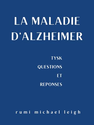 cover image of La maladie d'Alzheimer